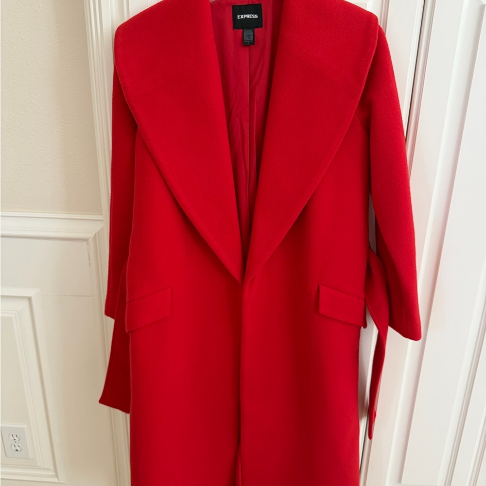 Express Women's Bold Red Coat
